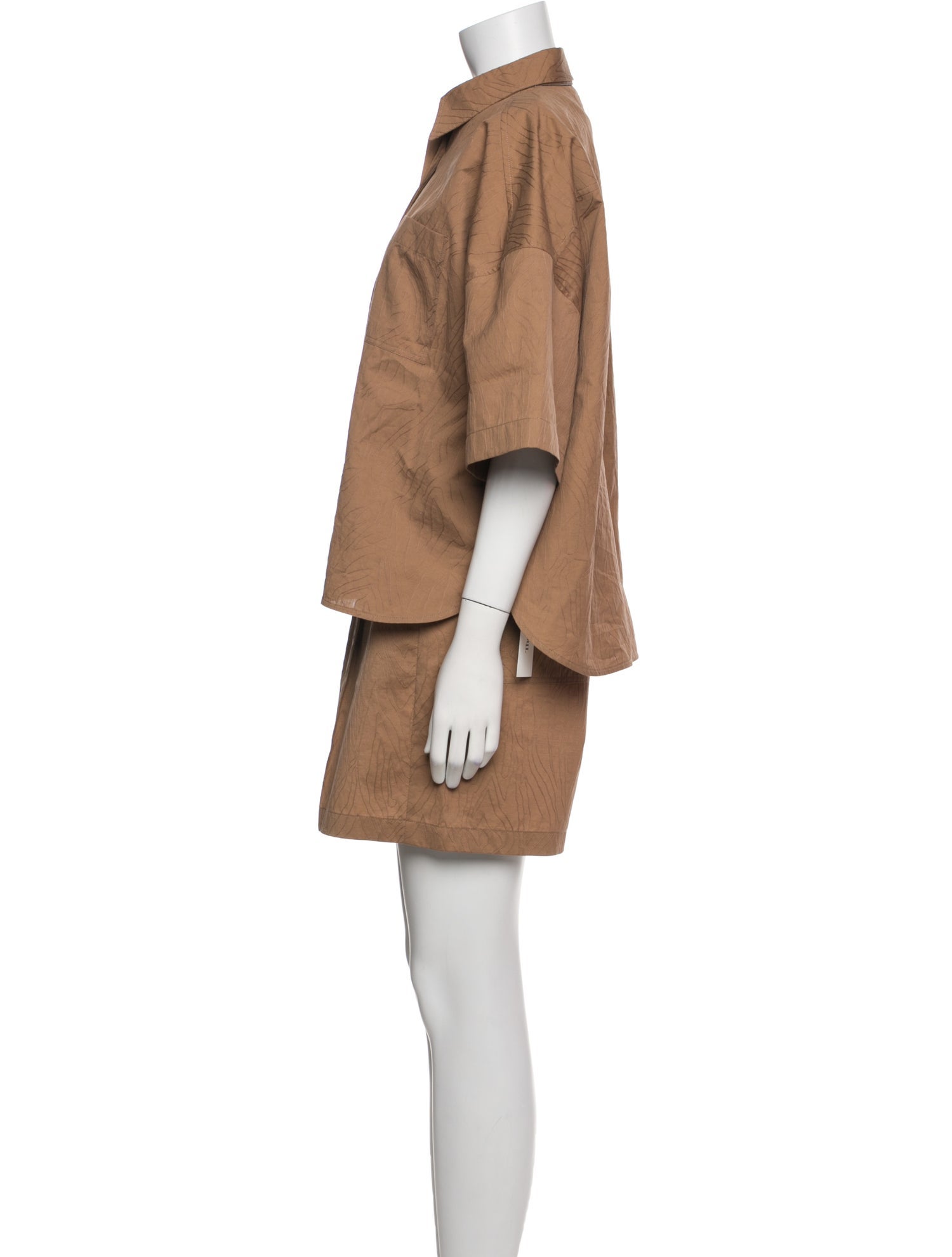 Brunello Cucinelli Embroidered Accent Short Set w/ Tags