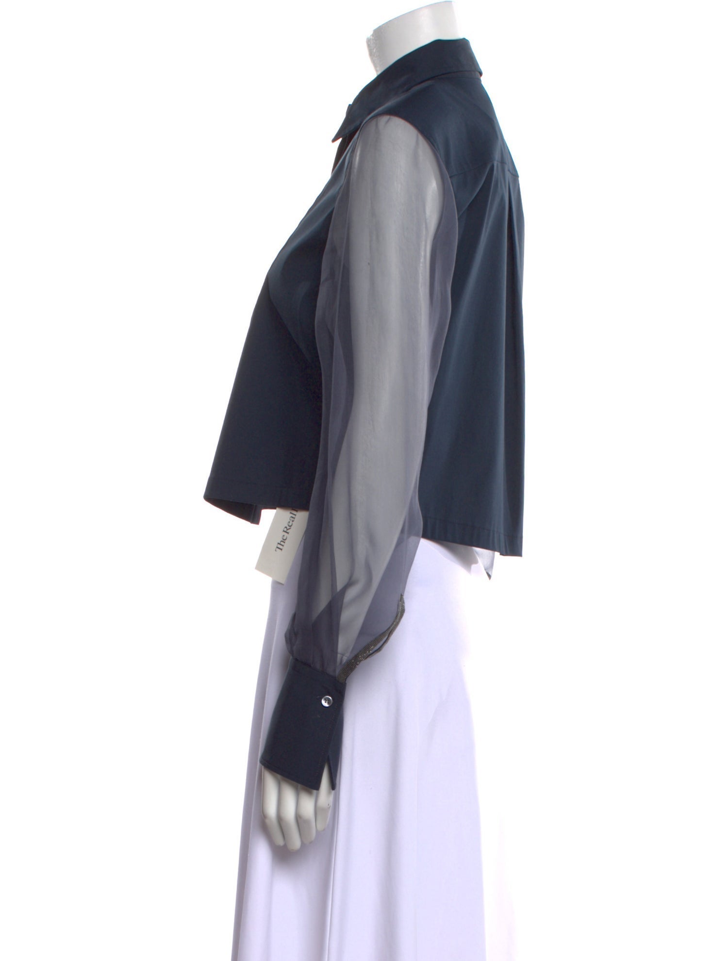 Brunello Cucinelli Long Sleeve Crop Top