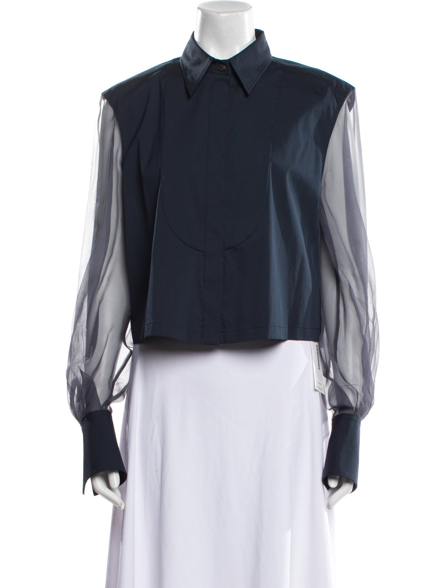 Brunello Cucinelli Long Sleeve Button-Up Top w/ Tags