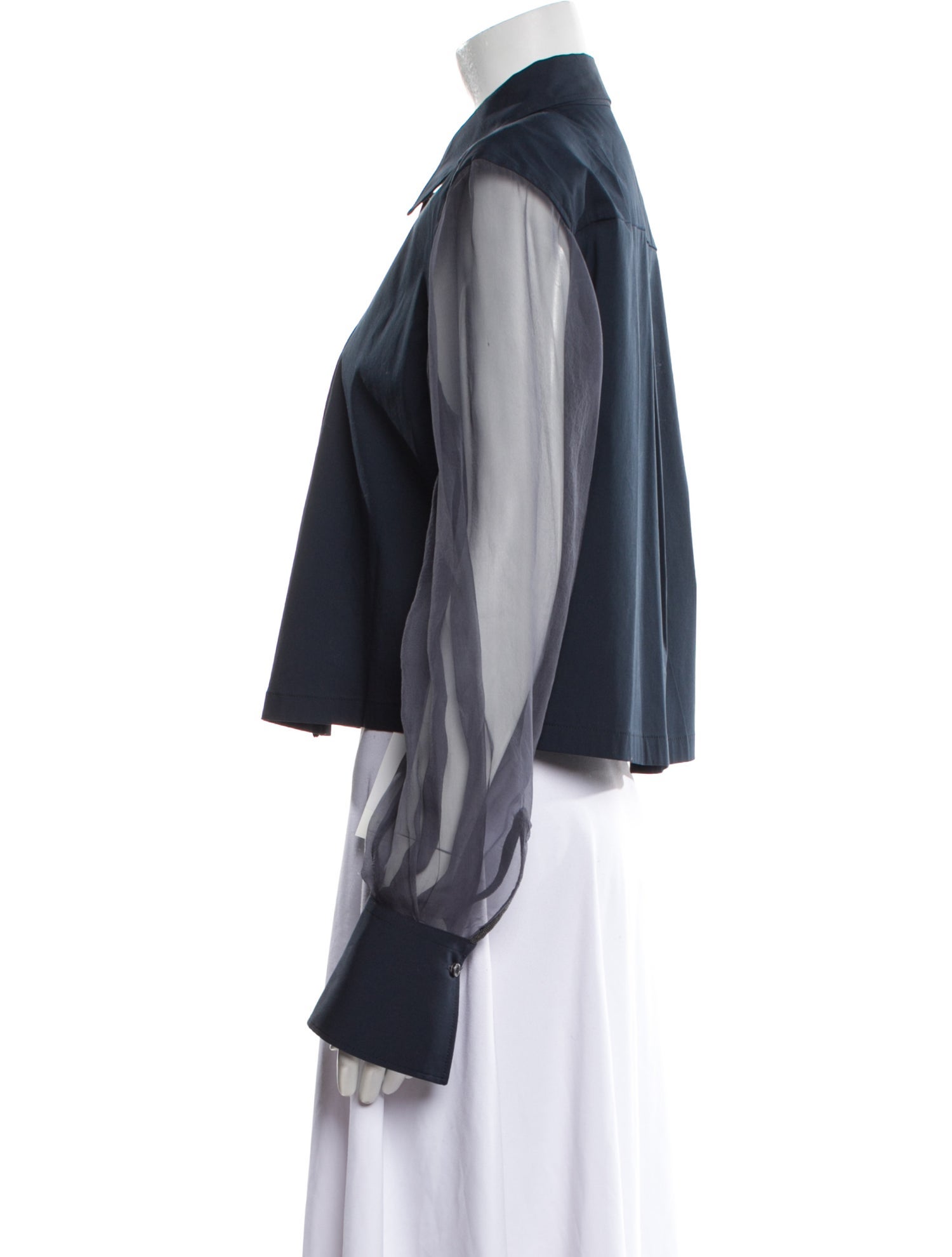 Brunello Cucinelli Long Sleeve Button-Up Top w/ Tags