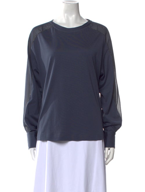 Brunello Cucinelli Bateau Neckline Long Sleeve Top