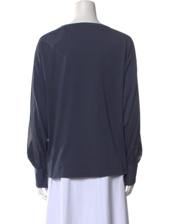 Brunello Cucinelli Bateau Neckline Long Sleeve Top