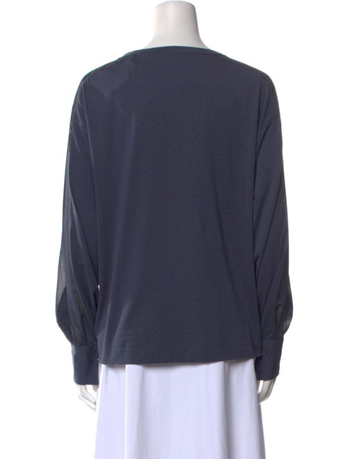 Brunello Cucinelli Bateau Neckline Long Sleeve Top