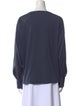 Brunello Cucinelli Bateau Neckline Long Sleeve Top