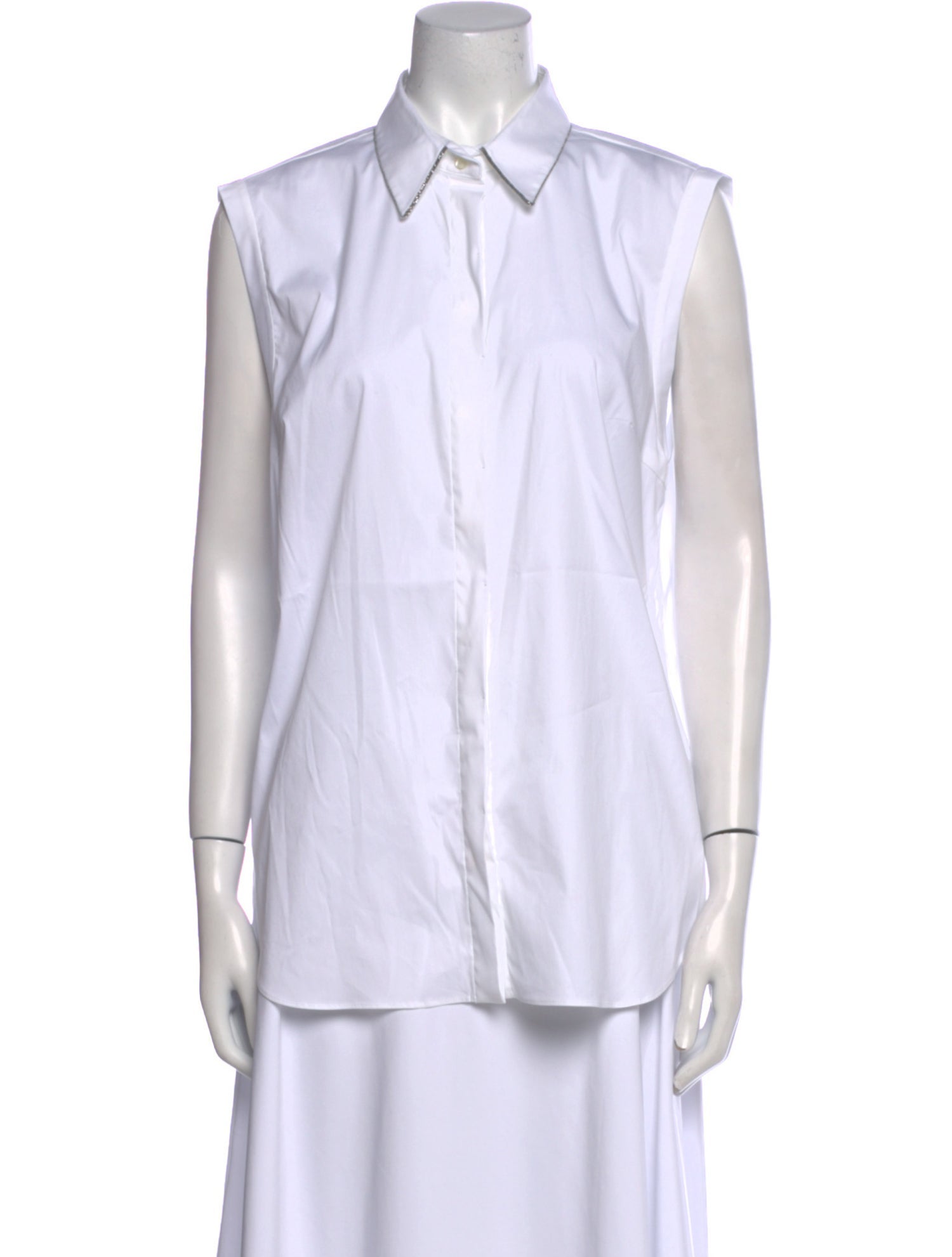 Brunello Cucinelli Sleeveless Button-Up Top