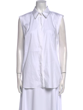 Brunello Cucinelli Sleeveless Button-Up Top