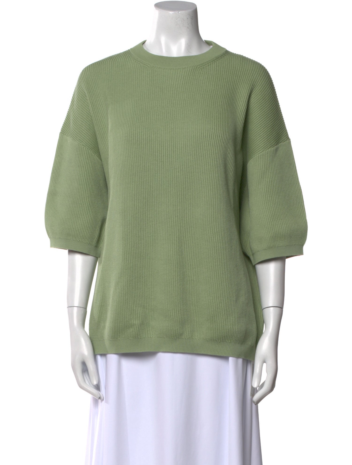 Brunello Cucinelli Crew Neck Three-Quarter Sleeve Sweatshirt