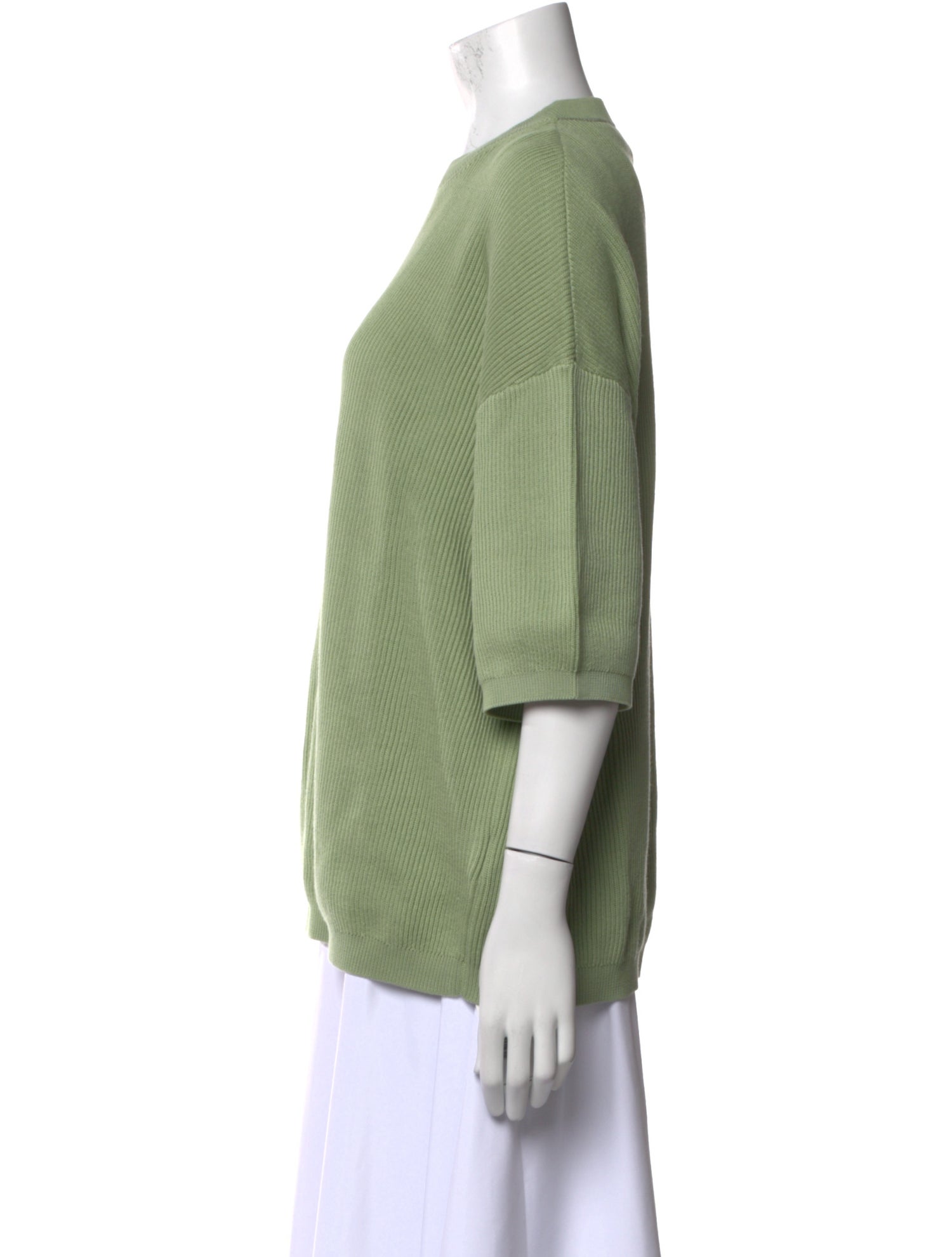 Brunello Cucinelli Crew Neck Three-Quarter Sleeve Sweatshirt