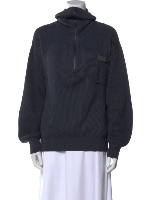 Brunello Cucinelli Mock Neck Long Sleeve Sweatshirt