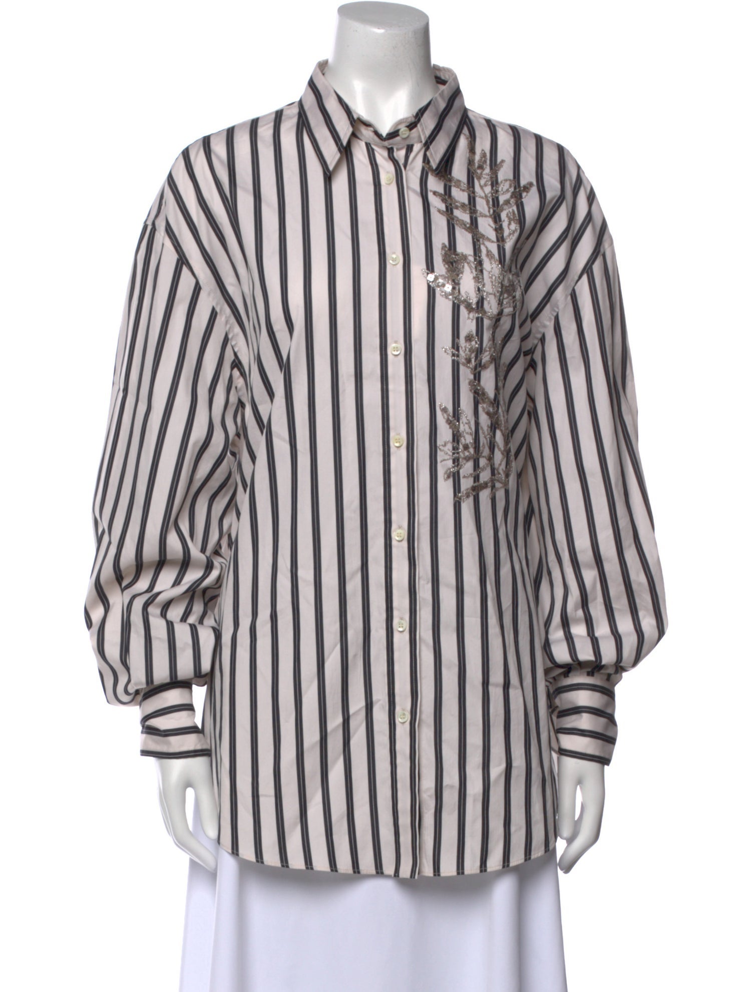 Brunello Cucinelli Striped Long Sleeve Tunic w/ Tags