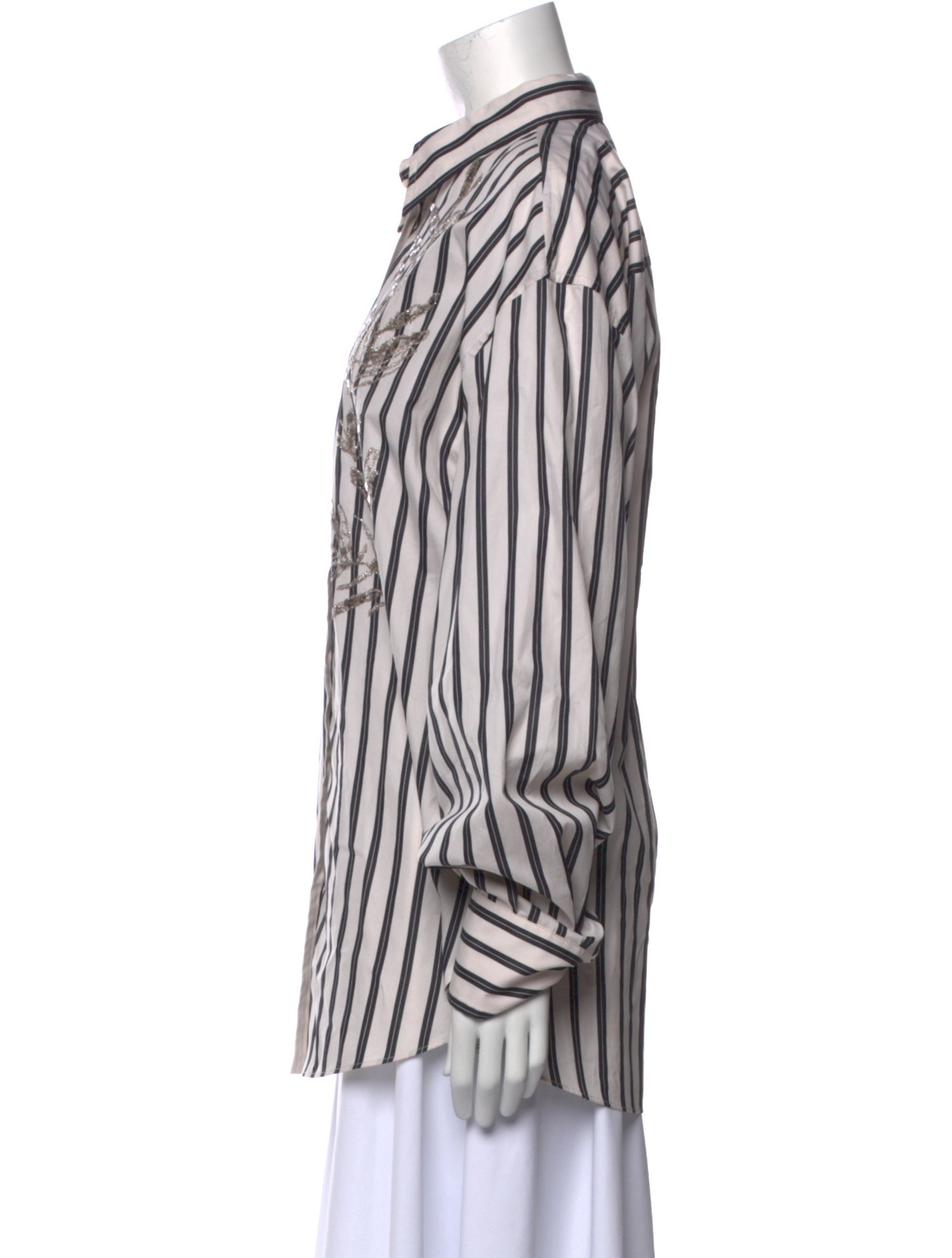 Brunello Cucinelli Striped Long Sleeve Tunic w/ Tags