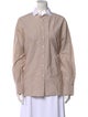 Brunello Cucinelli Long Sleeve Button-Up Top