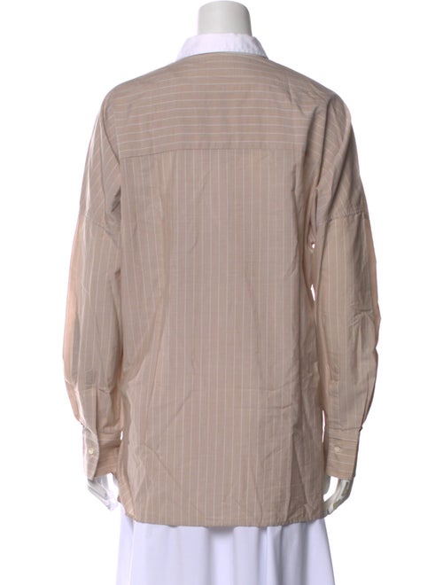 Brunello Cucinelli Long Sleeve Button-Up Top