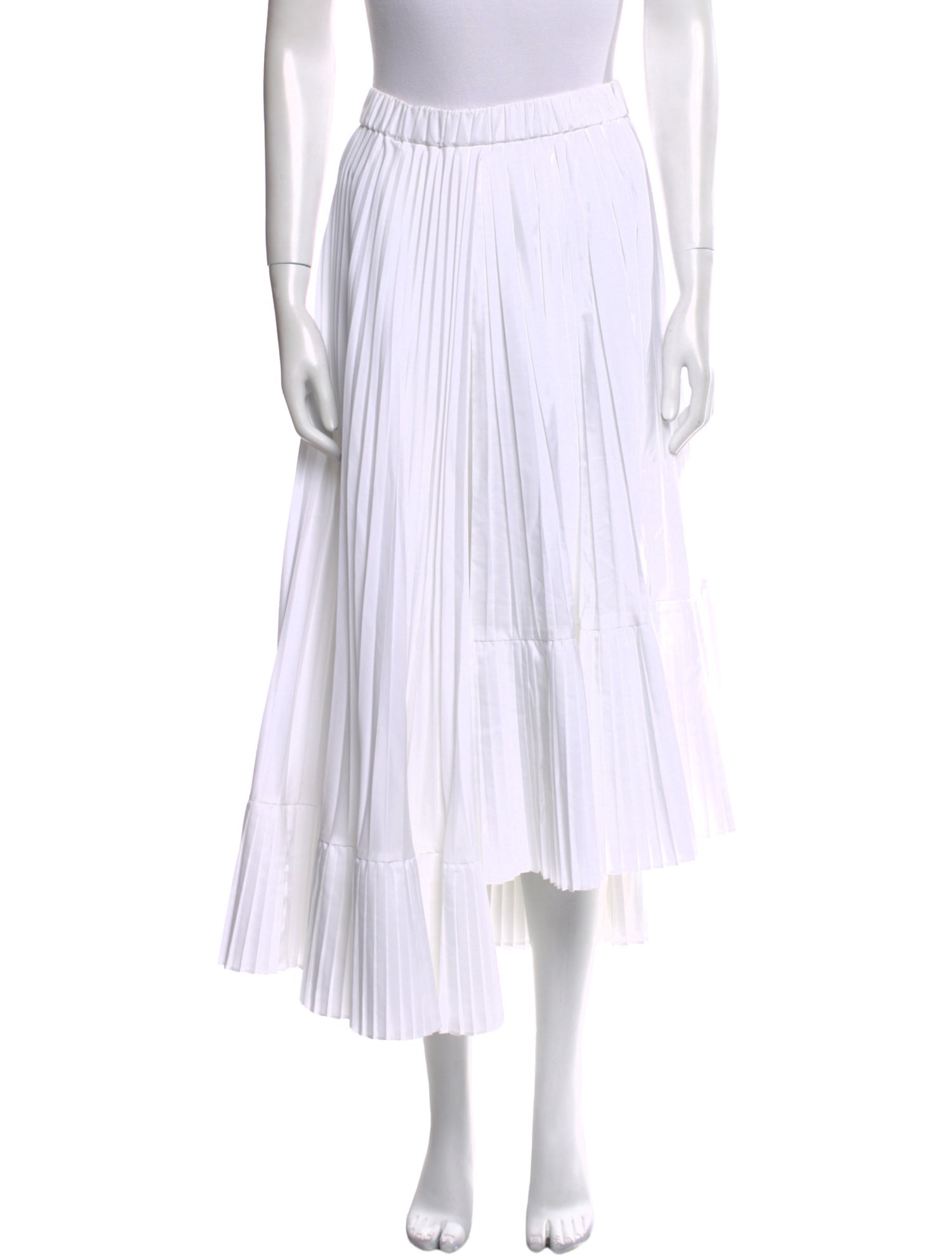 Brunello Cucinelli Pleated Accents Midi Length Skirt