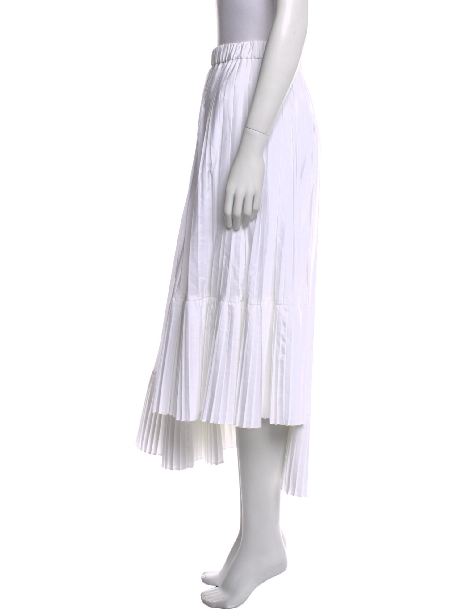 Brunello Cucinelli Pleated Accents Midi Length Skirt