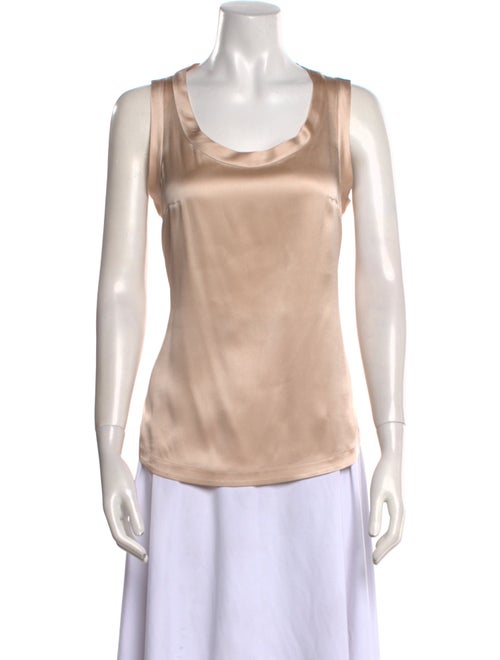 Brunello Cucinelli Silk Scoop Neck Top