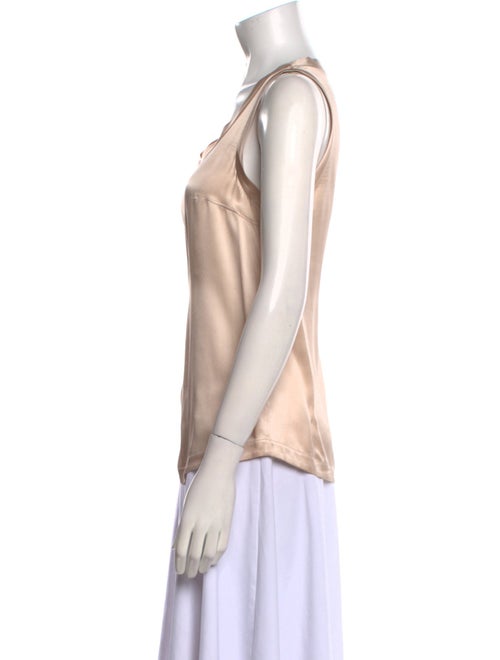 Brunello Cucinelli Silk Scoop Neck Top