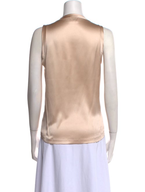 Brunello Cucinelli Silk Scoop Neck Top