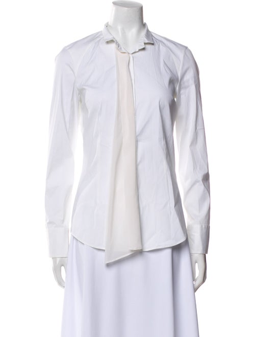 Brunello Cucinelli Long Sleeve Button-Up Top