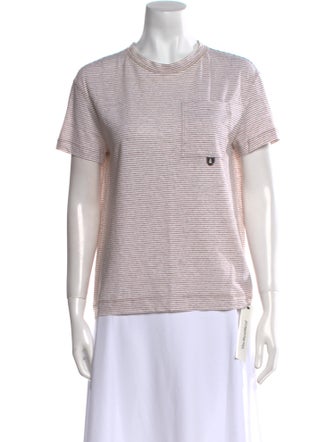 Brunello Cucinelli Linen Striped T-Shirt