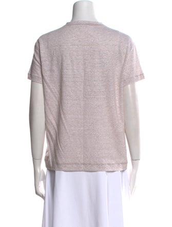 Brunello Cucinelli Linen Striped T-Shirt