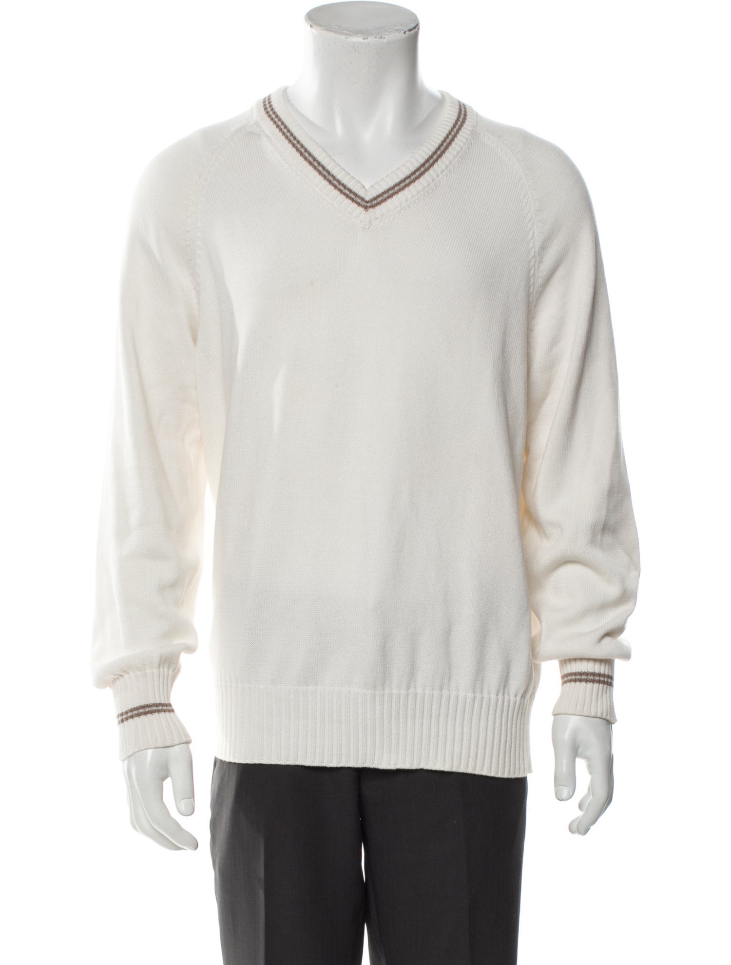 Brunello Cucinelli V-Neck Long Sleeve Pullover