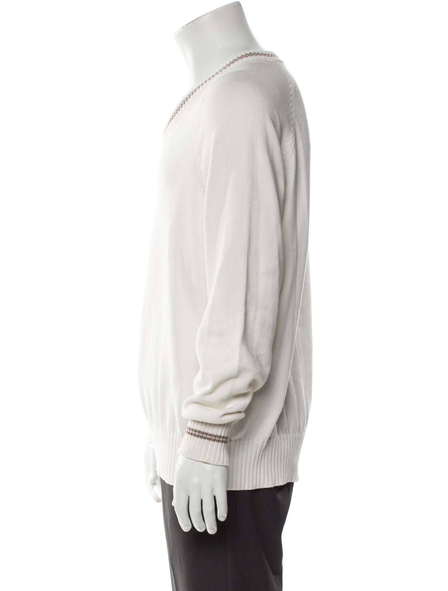 Brunello Cucinelli V-Neck Long Sleeve Pullover