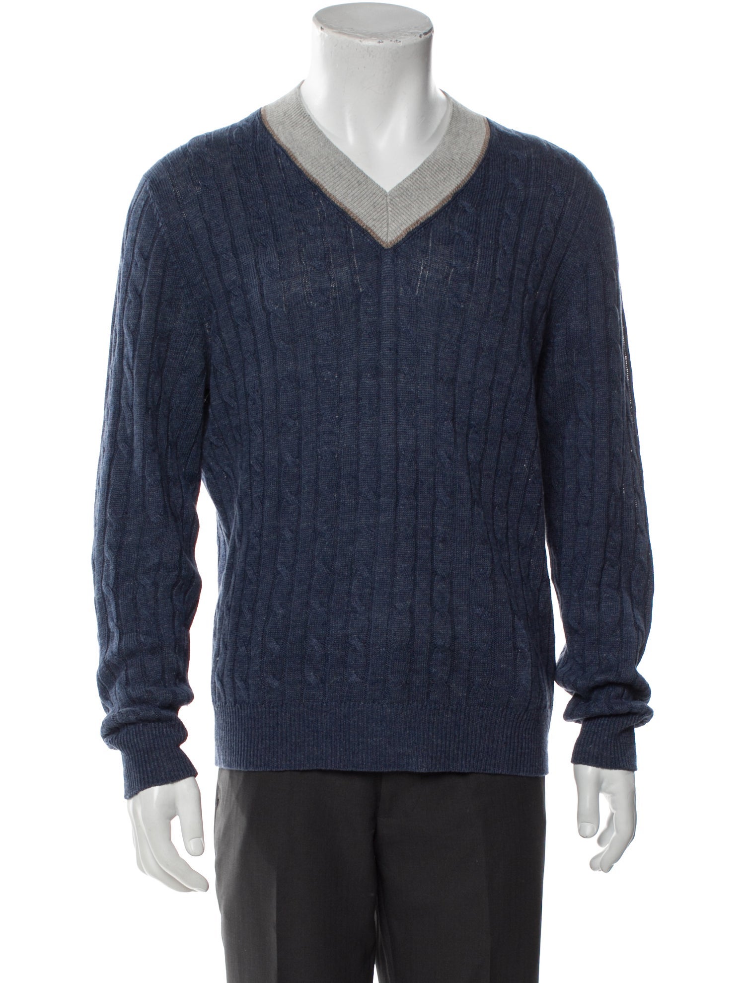 Brunello Cucinelli Linen V-Neck Pullover