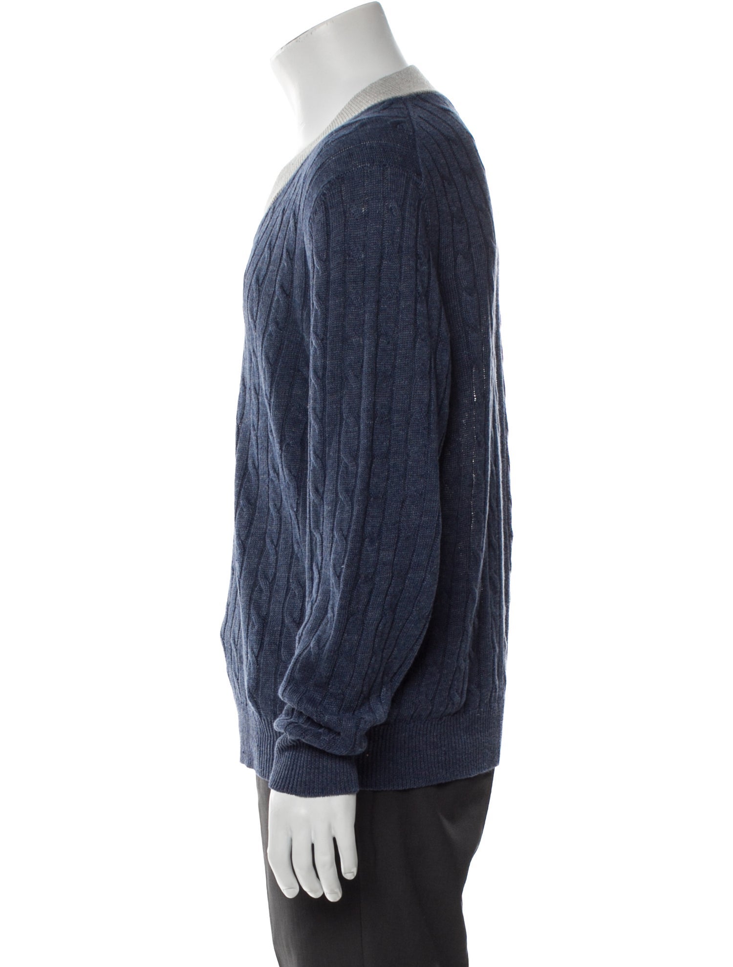 Brunello Cucinelli Linen V-Neck Pullover