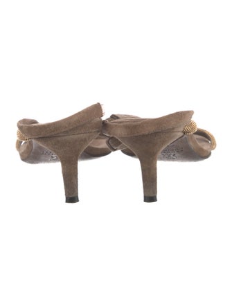 Brunello Cucinelli Monili Suede Slides