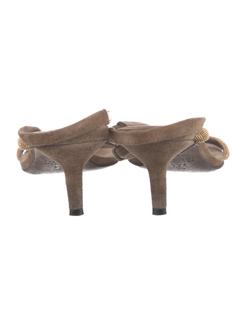 Brunello Cucinelli Monili Suede Slides