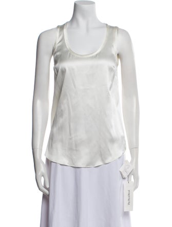 Brunello Cucinelli Silk Scoop Neck Top