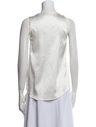 Brunello Cucinelli Silk Scoop Neck Top