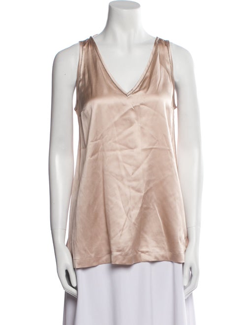 Brunello Cucinelli Silk V-Neck Top