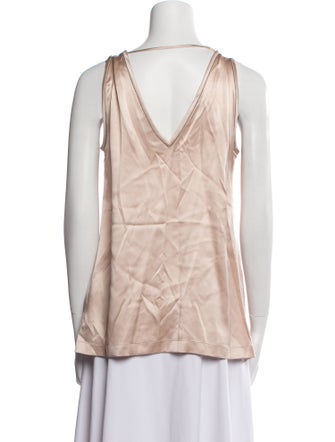Brunello Cucinelli Silk V-Neck Top