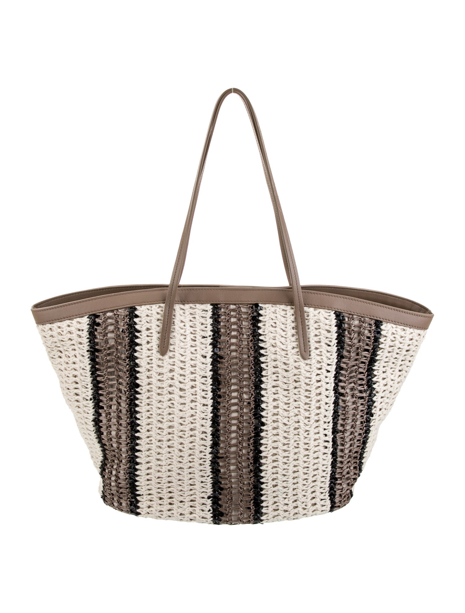 Brunello Cucinelli Straw Bucket Bag