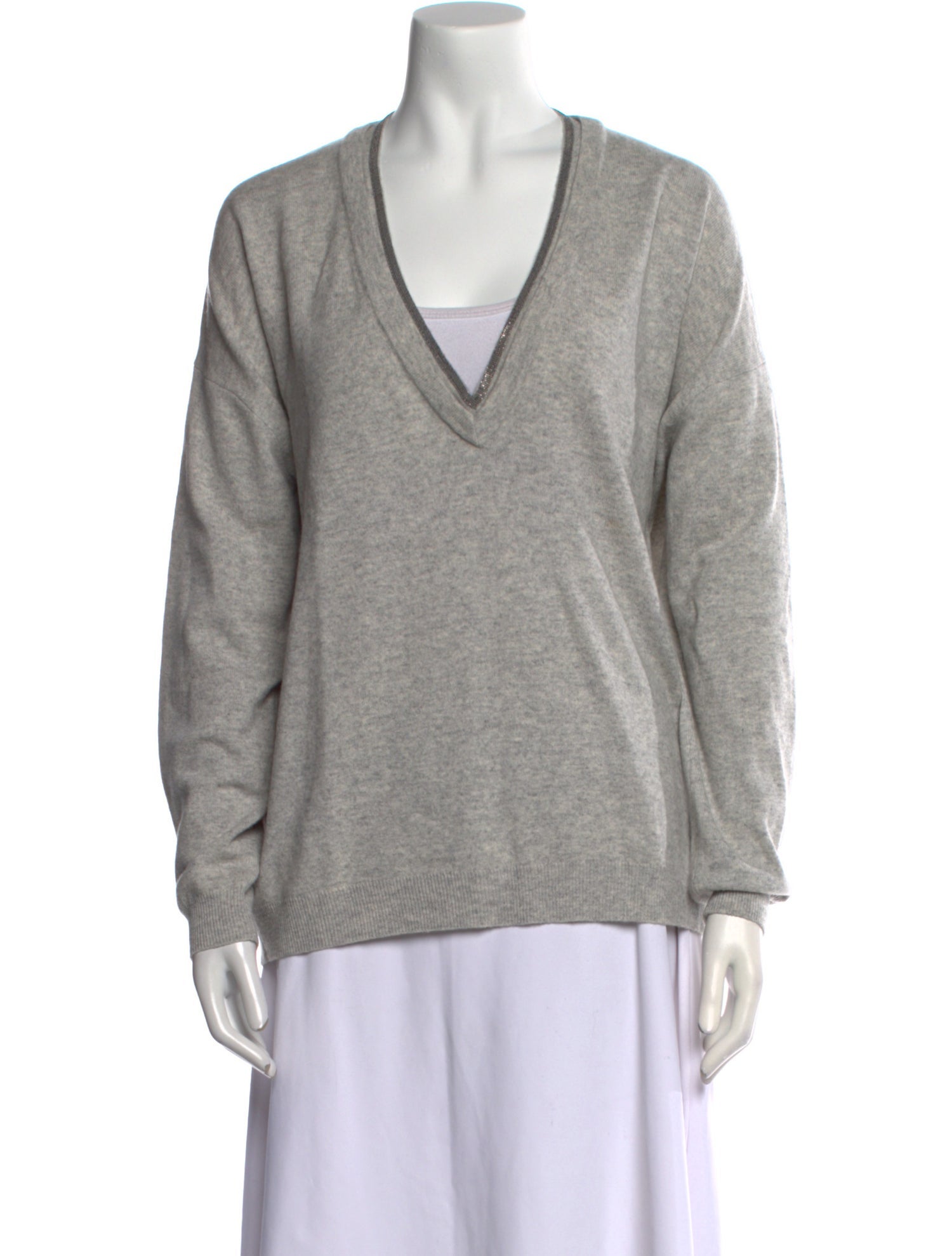 Brunello Cucinelli Virgin Wool V-Neck Sweater