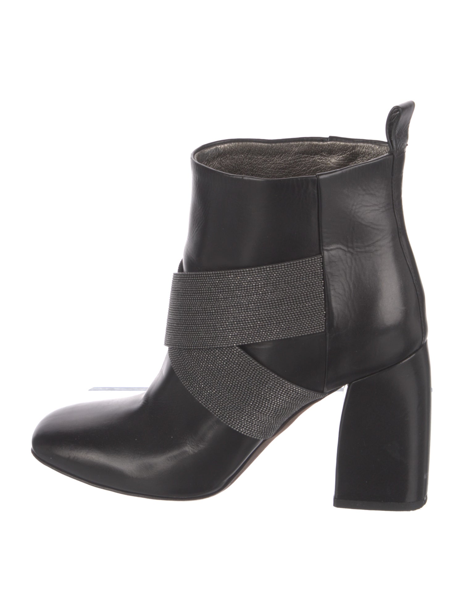 Brunello Cucinelli Monili Leather Lace-Up Boots