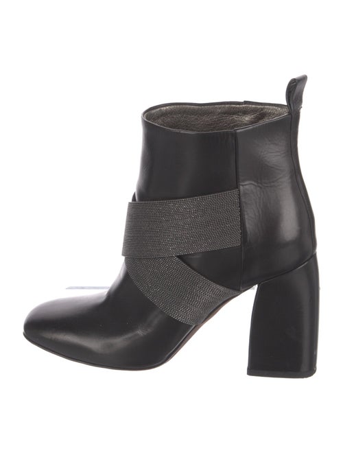 Brunello Cucinelli Monili Leather Lace-Up Boots