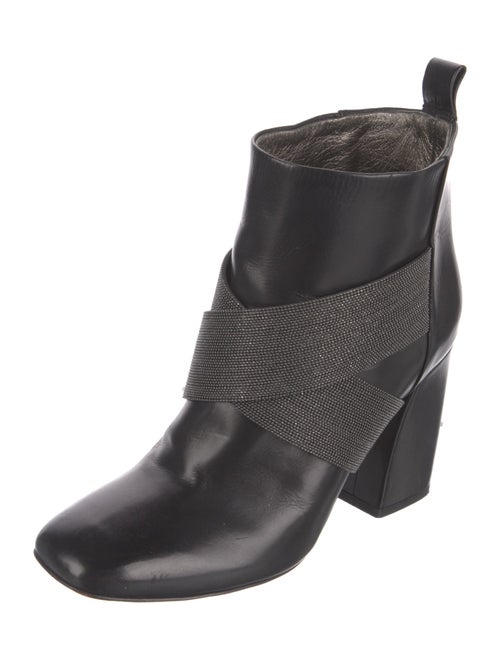 Brunello Cucinelli Monili Leather Lace-Up Boots
