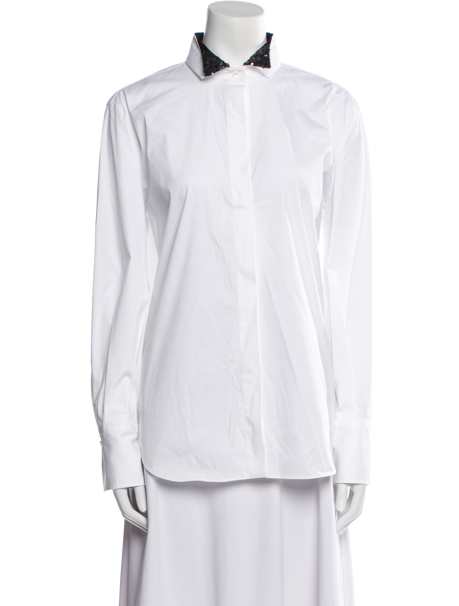 Brunello Cucinelli Long Sleeve Button-Up Top