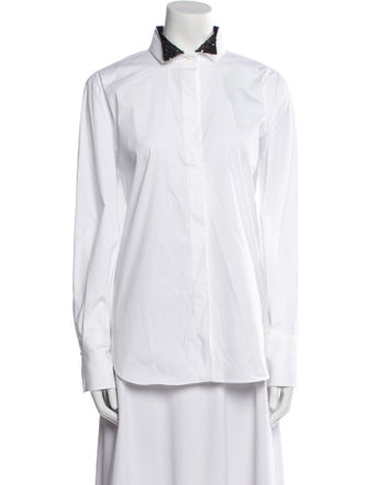 Brunello Cucinelli Long Sleeve Button-Up Top