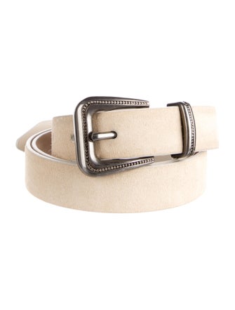 Brunello Cucinelli Skinny Suede Belt