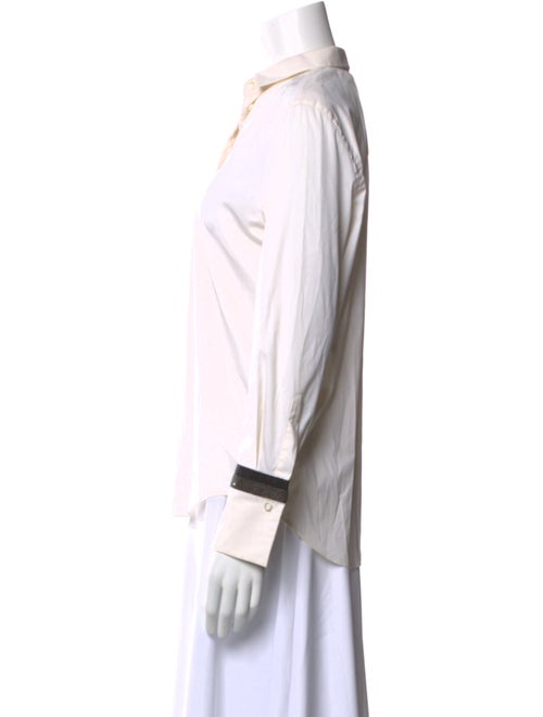 Brunello Cucinelli Long Sleeve Button-Up Top