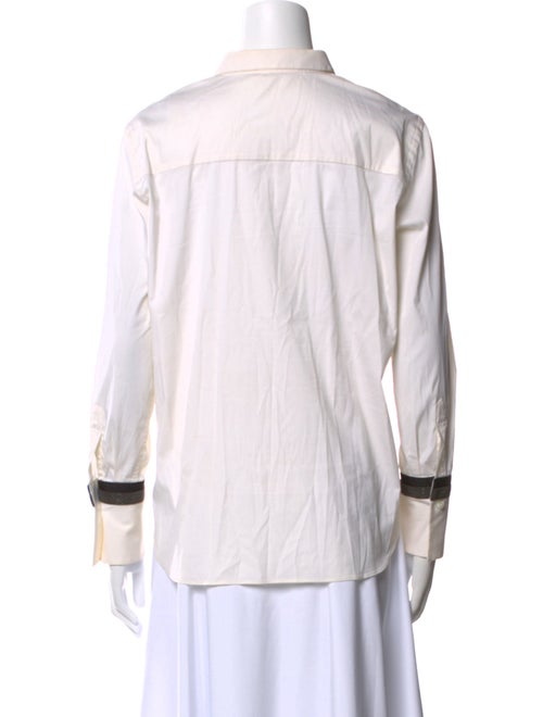 Brunello Cucinelli Long Sleeve Button-Up Top