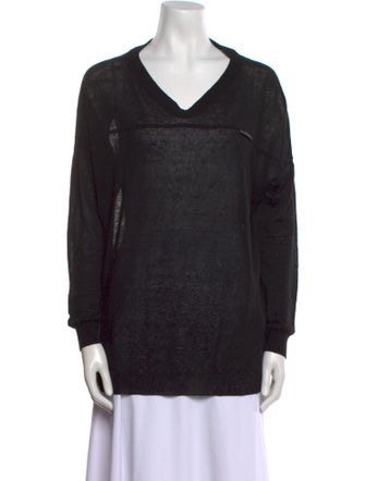Brunello Cucinelli Linen V-Neck Sweater