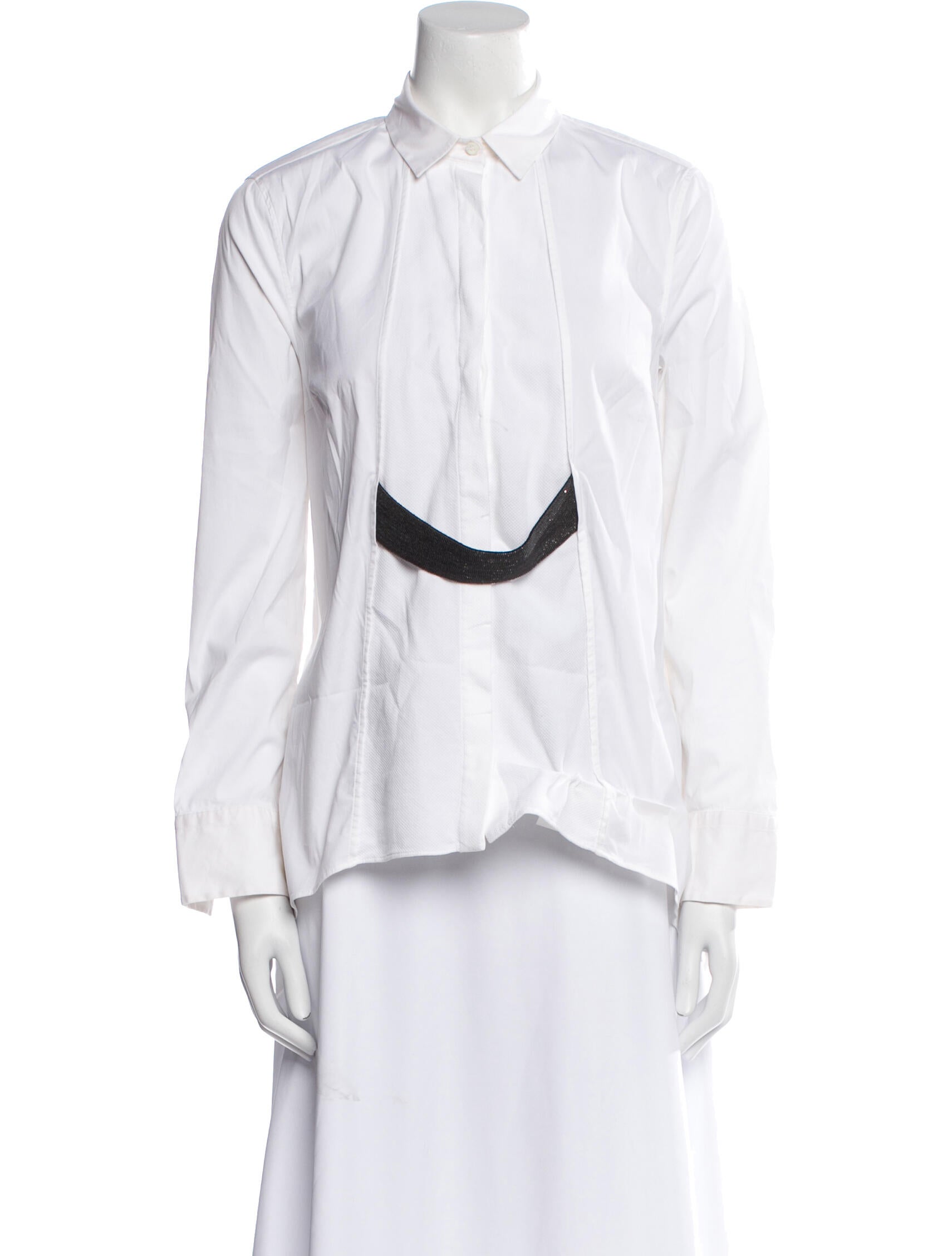 Brunello Cucinelli Long Sleeve Button-Up Top