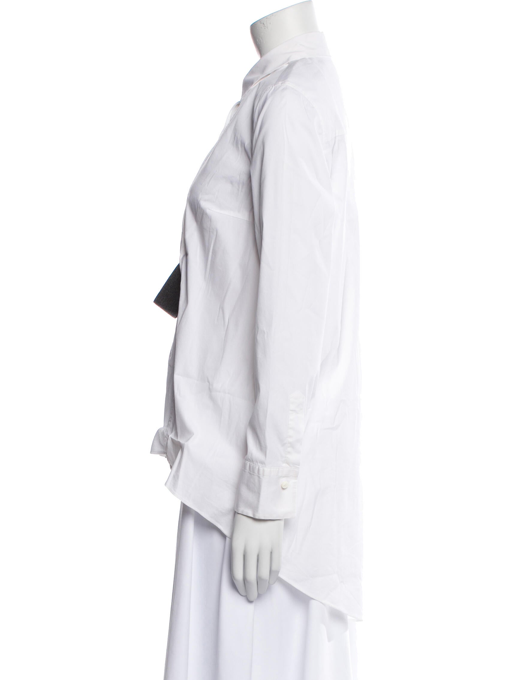 Brunello Cucinelli Long Sleeve Button-Up Top