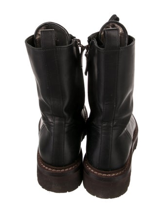 Brunello Cucinelli Leather Combat Boots
