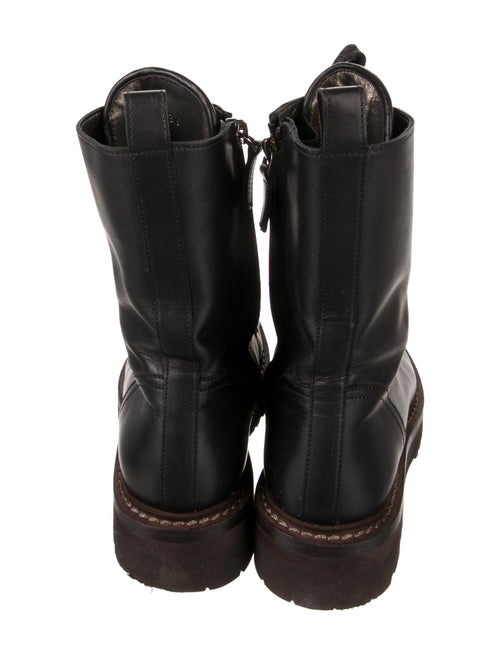 Brunello Cucinelli Leather Combat Boots